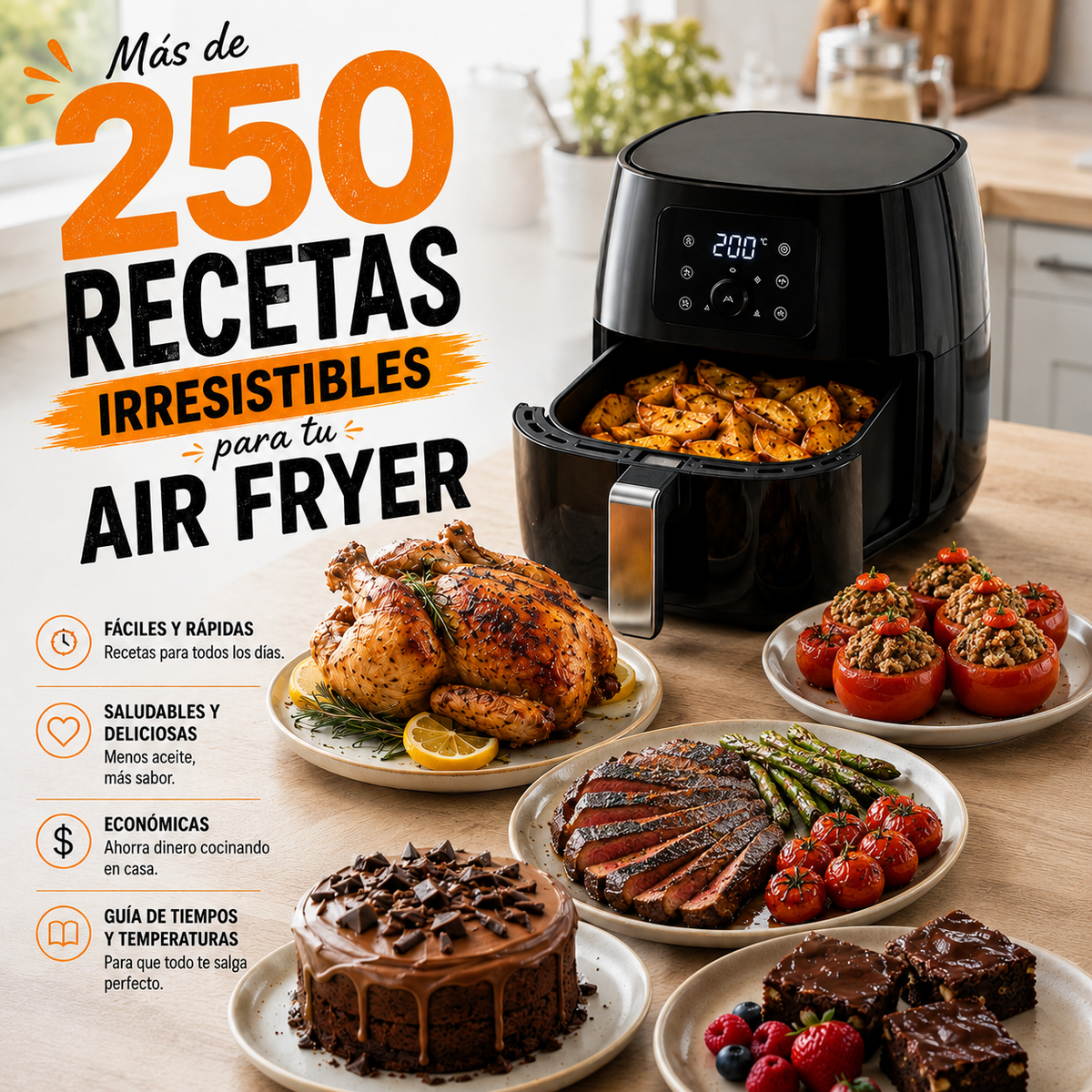 Libro Digital +250 Recetas Freidora Aire