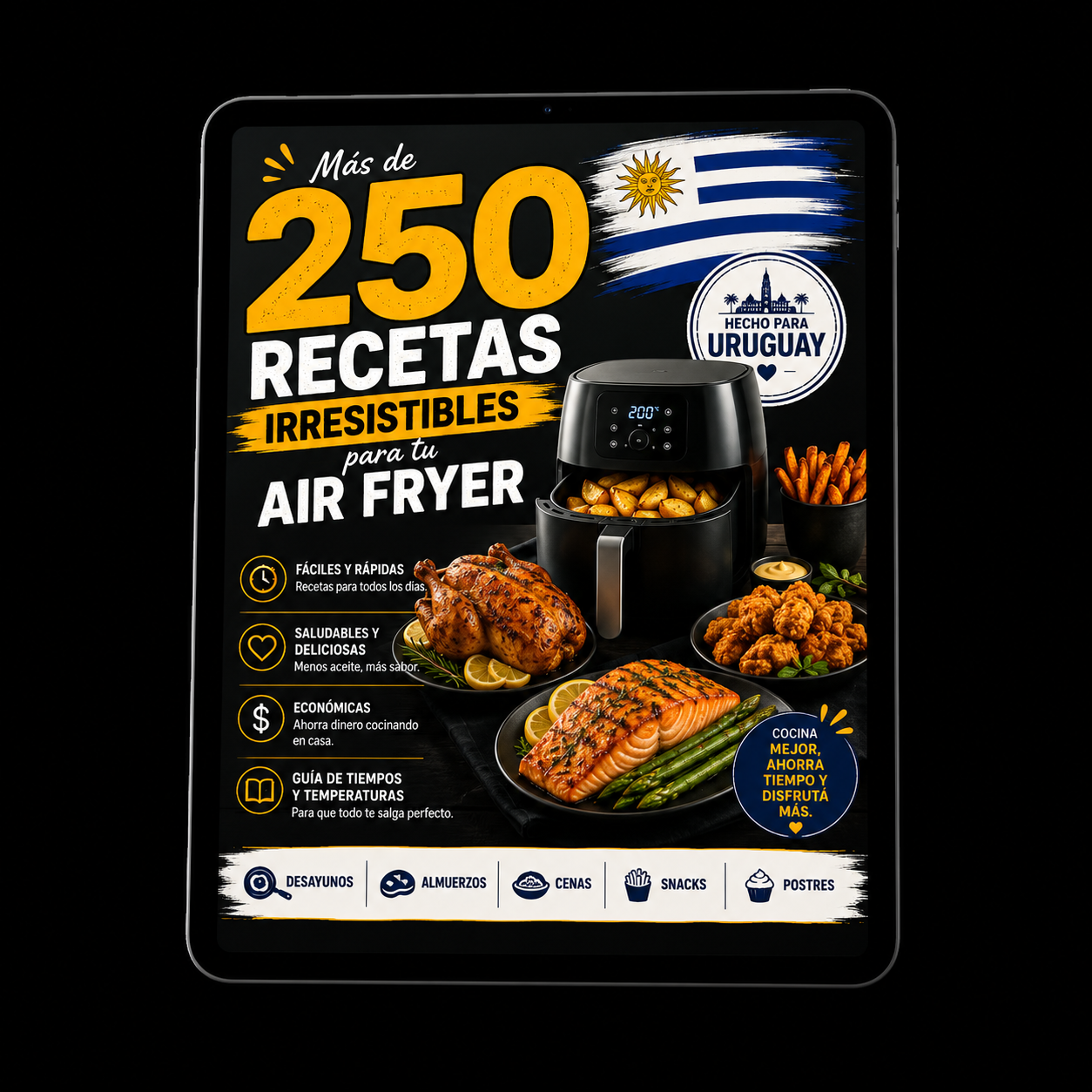 Libro Digital +250 Recetas Freidora Aire